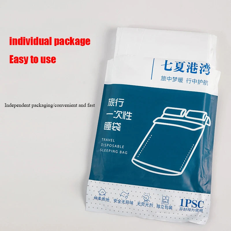 Portable Disposable Sleeping Bags for Travel Single/Dual Use Travel Essentials Lightweight Disposables for Convenient Hiking Cam