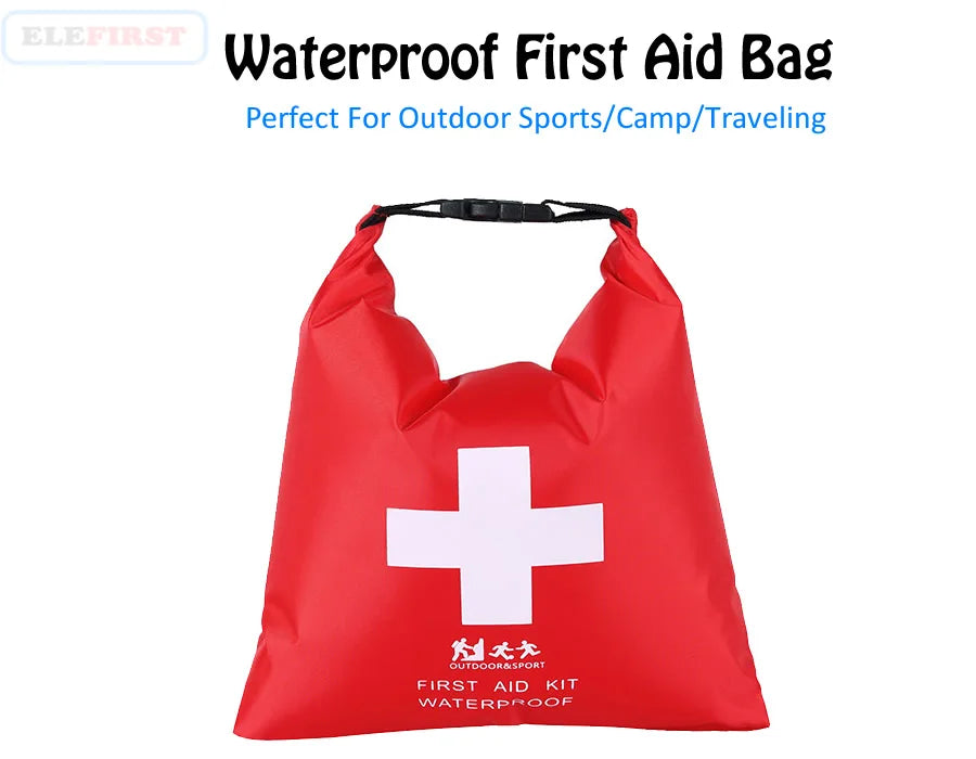 1.2L Portable Red Waterproof First Aid Kit Bag Emergency Kits Case Only For Outdoor Camp Travel Emergency Medical Bag Treatment