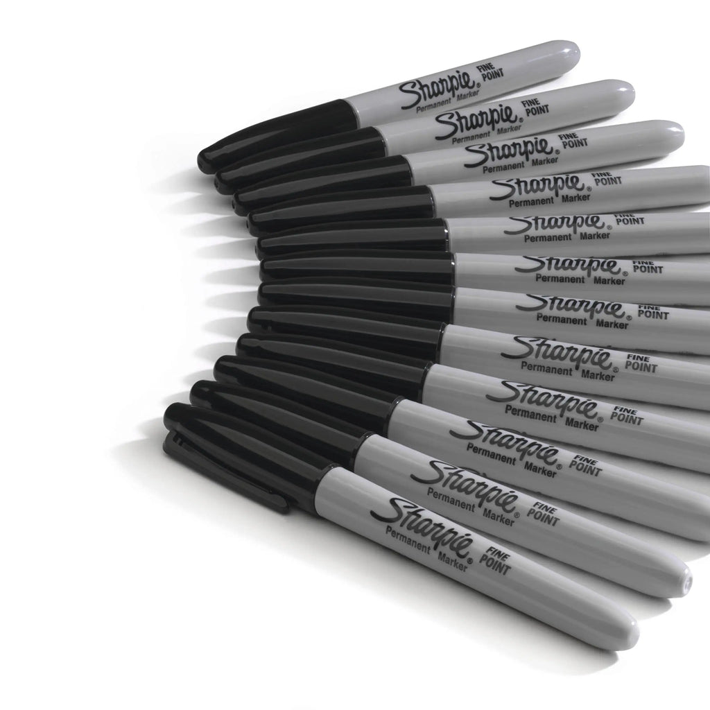 Sharpie Permanent Markers Bulk Set Fine Tip Markers Set For Plastic Metal Wood And More Black 36 Count