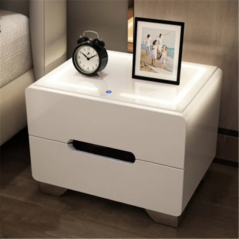 Smart Glasses Nightstand Organizers Design Design Unique Nightstand Bedroom Storage Mesitas De Noche Furniture Accessories