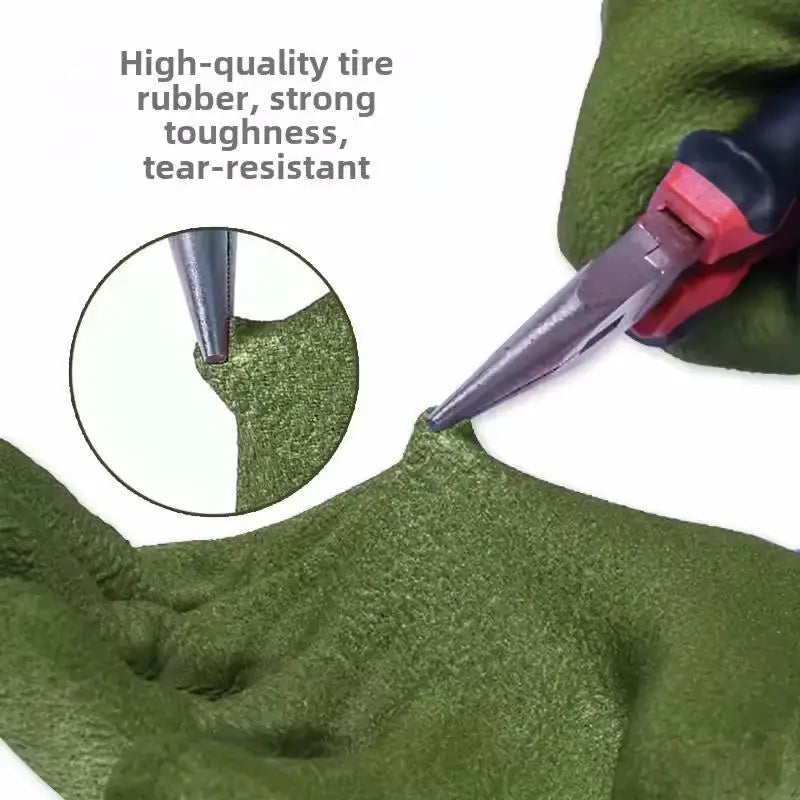 12 Pairs of Gardening Gloves, Safety Work Gloves, Maintenance Gloves, Wear-Resistant Rubber Gloves, Carpenter Maintenance Tools