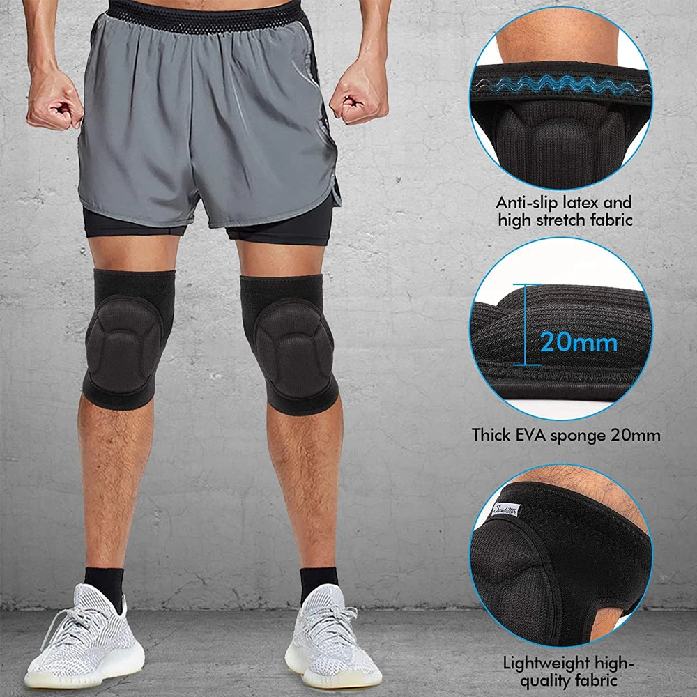 1 Pair Knee Pads for Cleaning House Floors, Gardening Work, Carpet, Roofing, Knee Pads with Soft Inner Liner, Adjustable Knee Pa