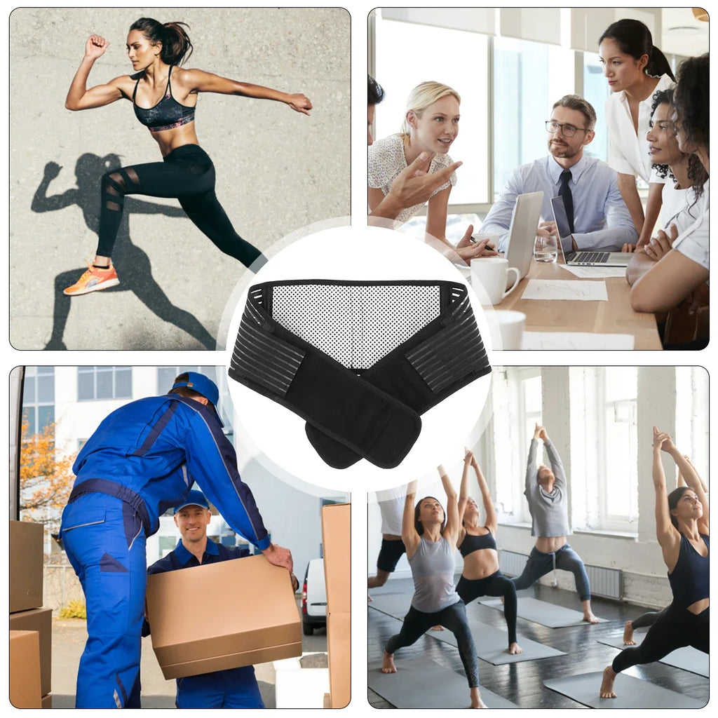 Back Support Belt Breathable Lower Back Brace Pain Relief Adjustable Self-Warming Comfort Lumbar Support Back Brace