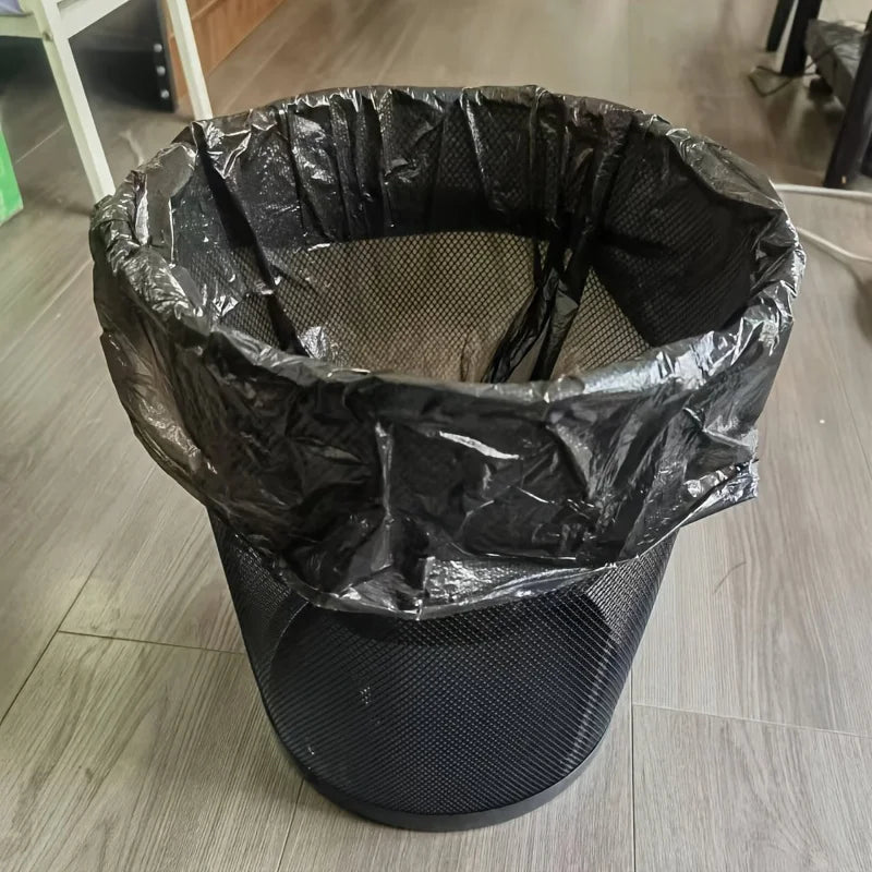 10 Rolls of Black Trash Bags, 1 Roll Contains 20 Bags,  Strong Plastic Bags, Suitable for Home, Office