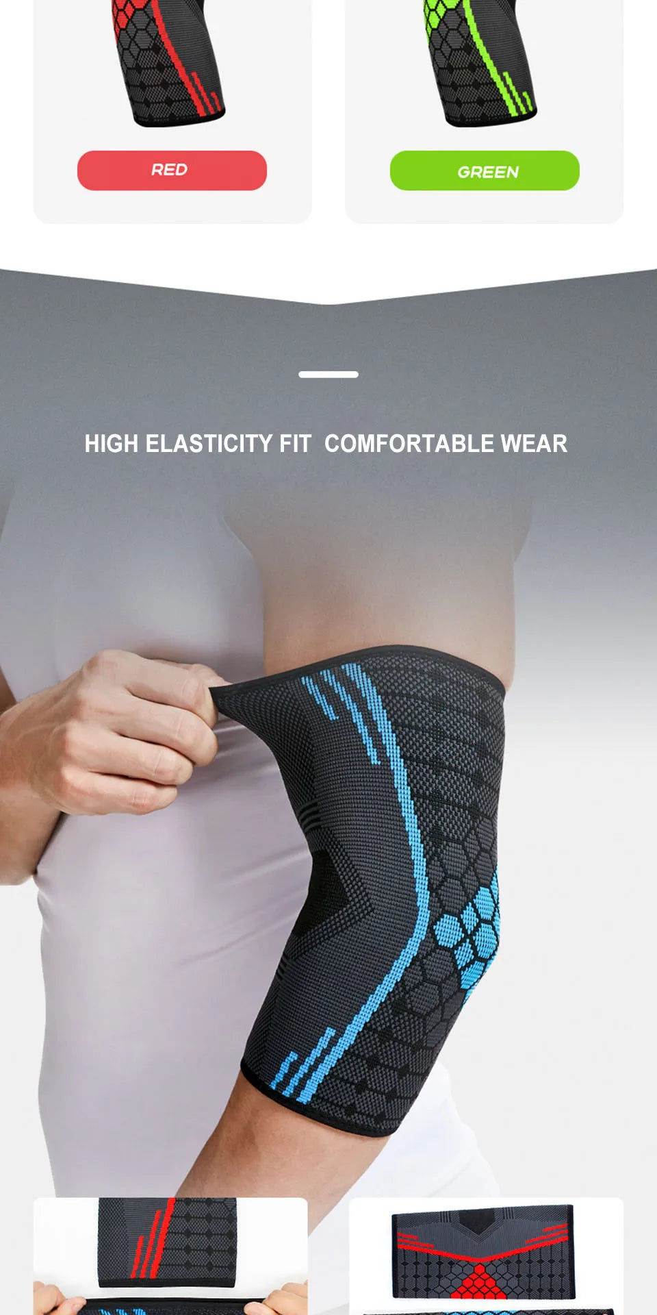 AOLIKES 1PCS New Elbow Compression Sleeve,Tennis Elbow Braces for Tendonitis and Tennis Elbow,Arm Supports golfer elbow support