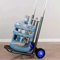 Adjustable Height Foldable Hand Truck with Wheels -Heavy Duty Steel Frame, Portable Utility Cart for Home, Shopping, Luggage Use