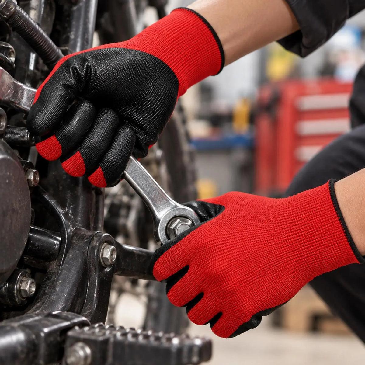 Anti Slip Wear-resistant Work Gloves Thick Latex Safety Work Gloves Palm Coated Gloves Gardening Mechanics Gardening Work Gloves