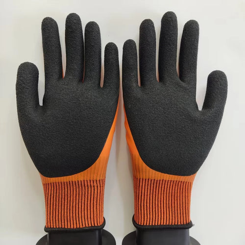 1 Pair Work Gloves Waterproof Rubber Non-Slip Double Coated Wear-Resistant Safety Gloves Construction Gardening Mechanics