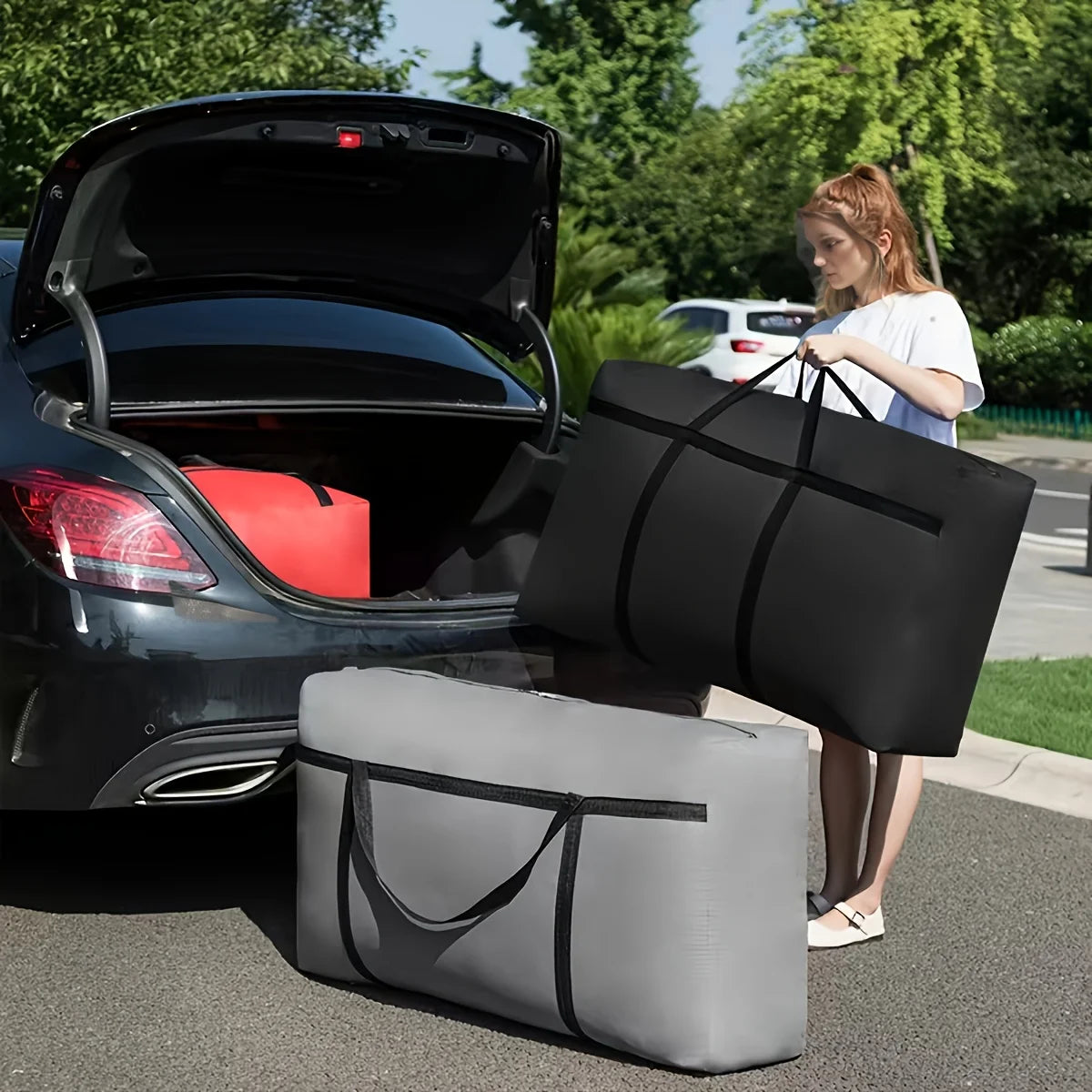 2pcs Extra Large Quilt Storage Bag, Minimalist Oversized Moving Clothes Bags, Large Capacity Moving Bag, Heavy Duty Moving