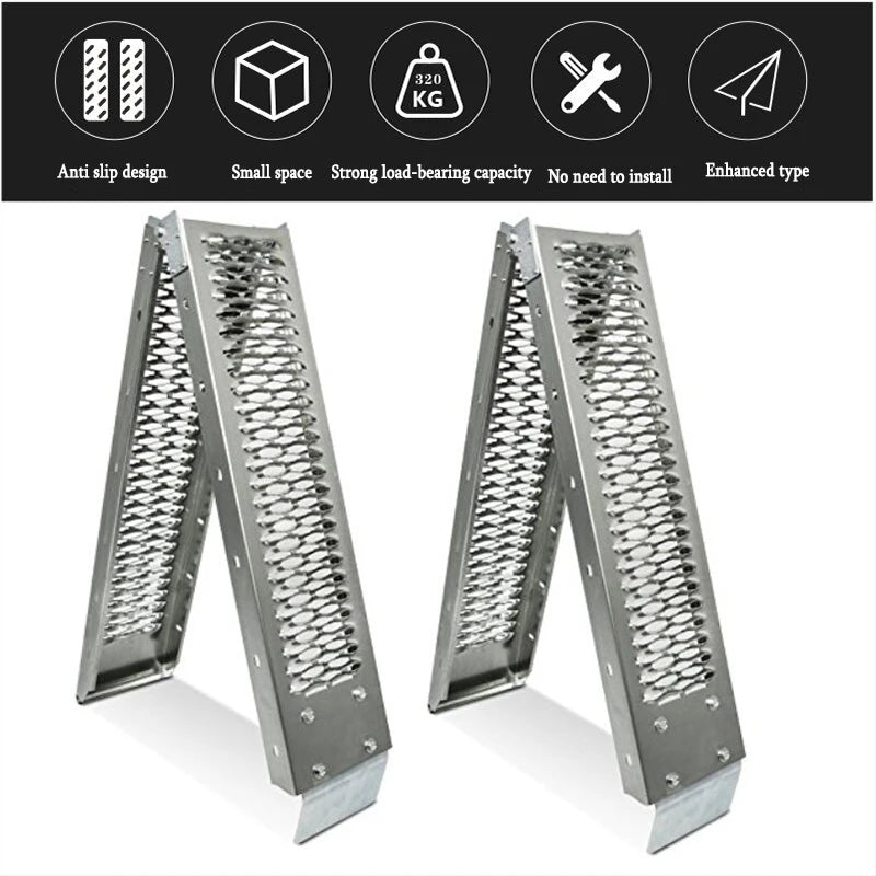 Truck Transport Loading and Unloading Trailer Rack Step Ramp Boarding Extended Ramp Climbing Ladder Folding Ramp