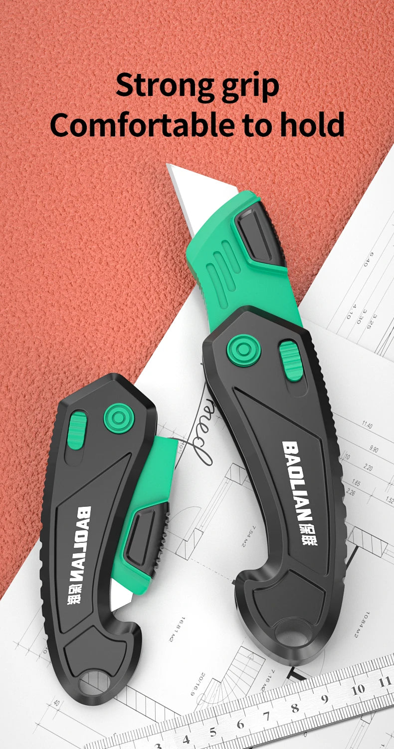 Foldable Art Knife Home Office-Specific Anti-Shock Labor-Saving Leather Carpet Cutting Knife Multi-Function Craft Knives
