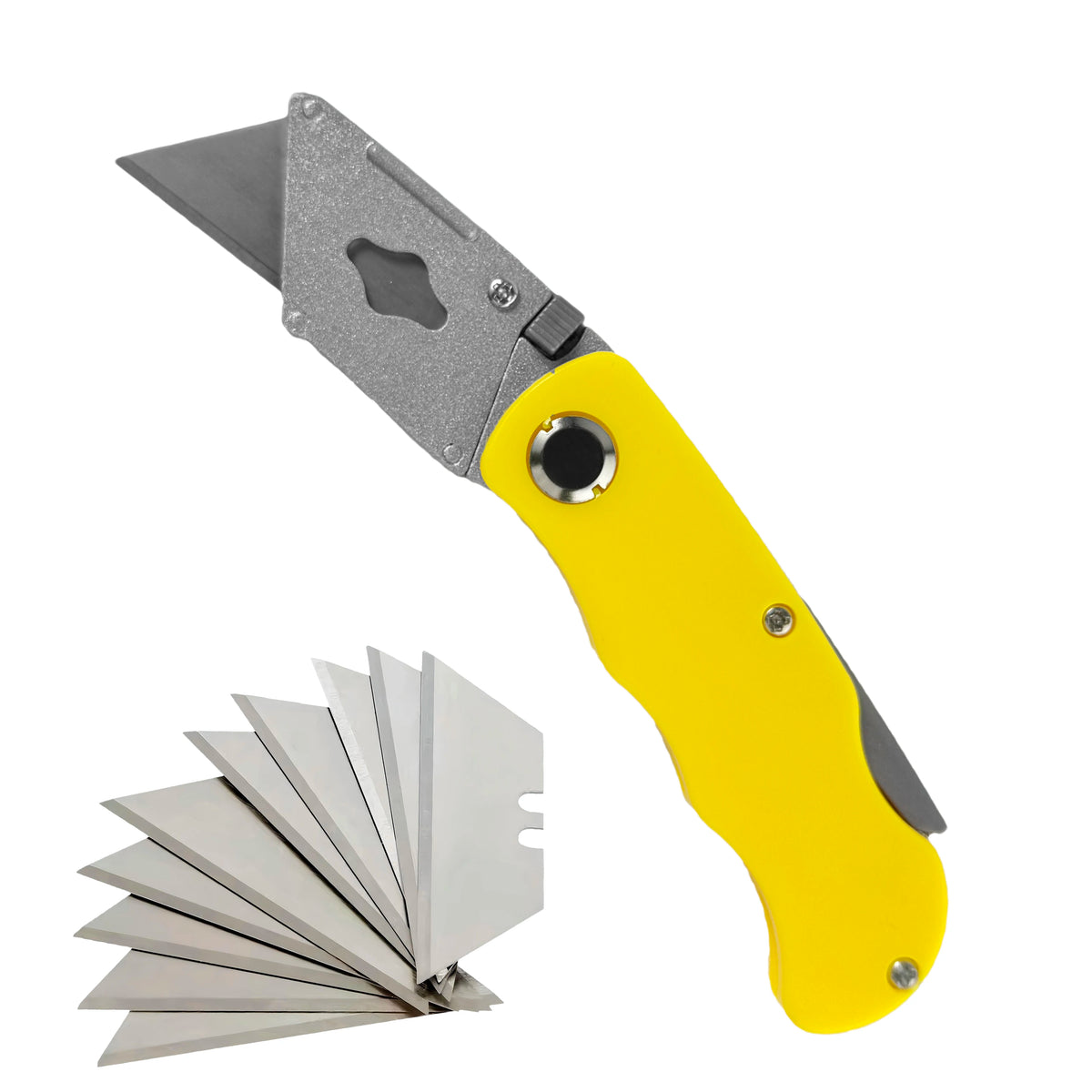 Utility Knife  Retractable Sharp Cut Heavy-duty Folding Knife Aluminum Plastic Handle Blade With Lock Portable Set