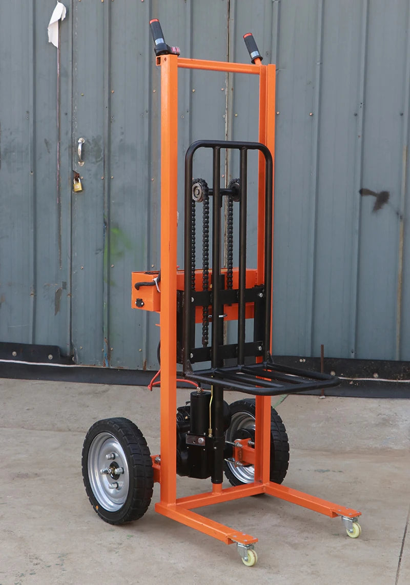 Logistics Warehouse Hand Truck Portable Warehouse Logistics Transport Truck Electric Hydraulic Lift Stacker Hand Trolley Cart