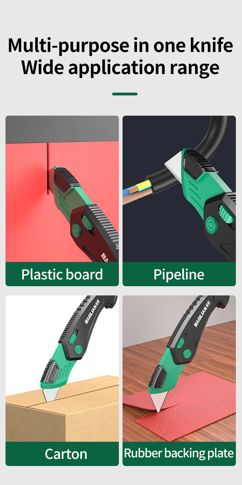 Foldable Art Knife Home Office-Specific Anti-Shock Labor-Saving Leather Carpet Cutting Knife Multi-Function Craft Knives