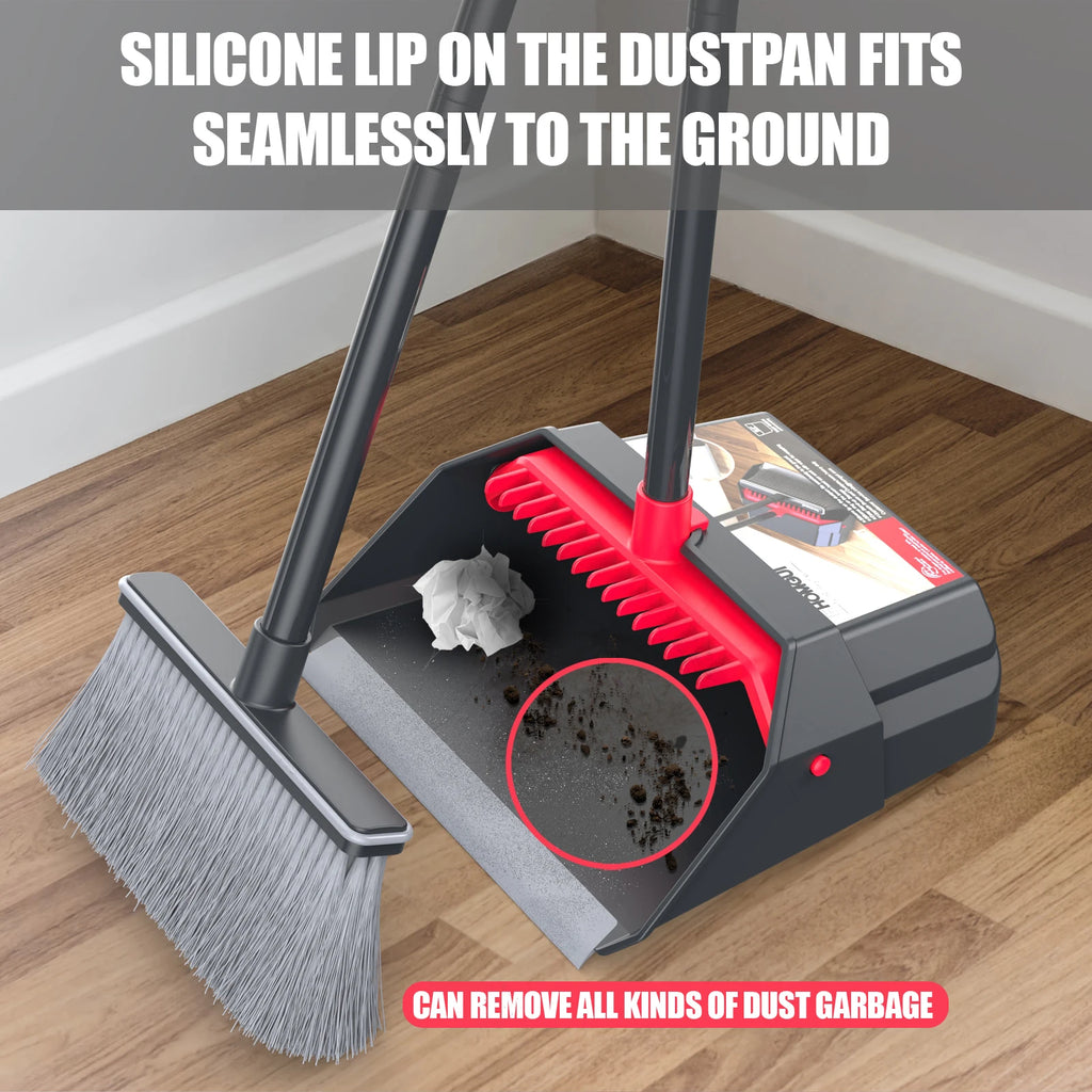 Household Broom and Dustpan Set - Combination Sweeping Tool with Long Handle Household cleaning tools
