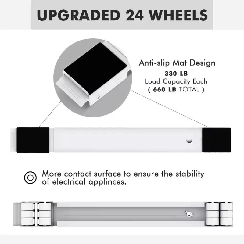 Set of 2 Heavy-Duty Furniture Dollies Featuring 24 Swivel Wheels for Easy Appliance Mobility