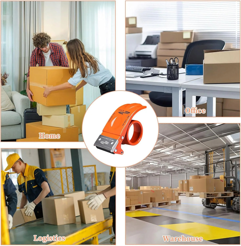 Transport Packaging Tape Dispenser, Heavy Duty Metal Packaging Tape Gun, Handheld Tape Cutter