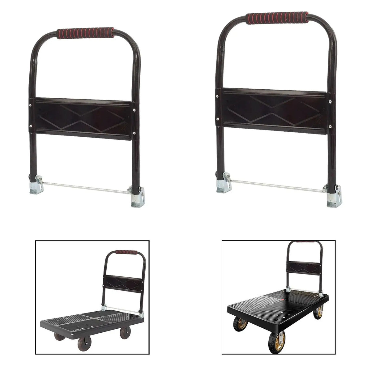 Flatbed Cart Handle ,Portable, Heavy Duty, Foldable Platform Truck Handle for Hand Moving Cart Warehouse Loading