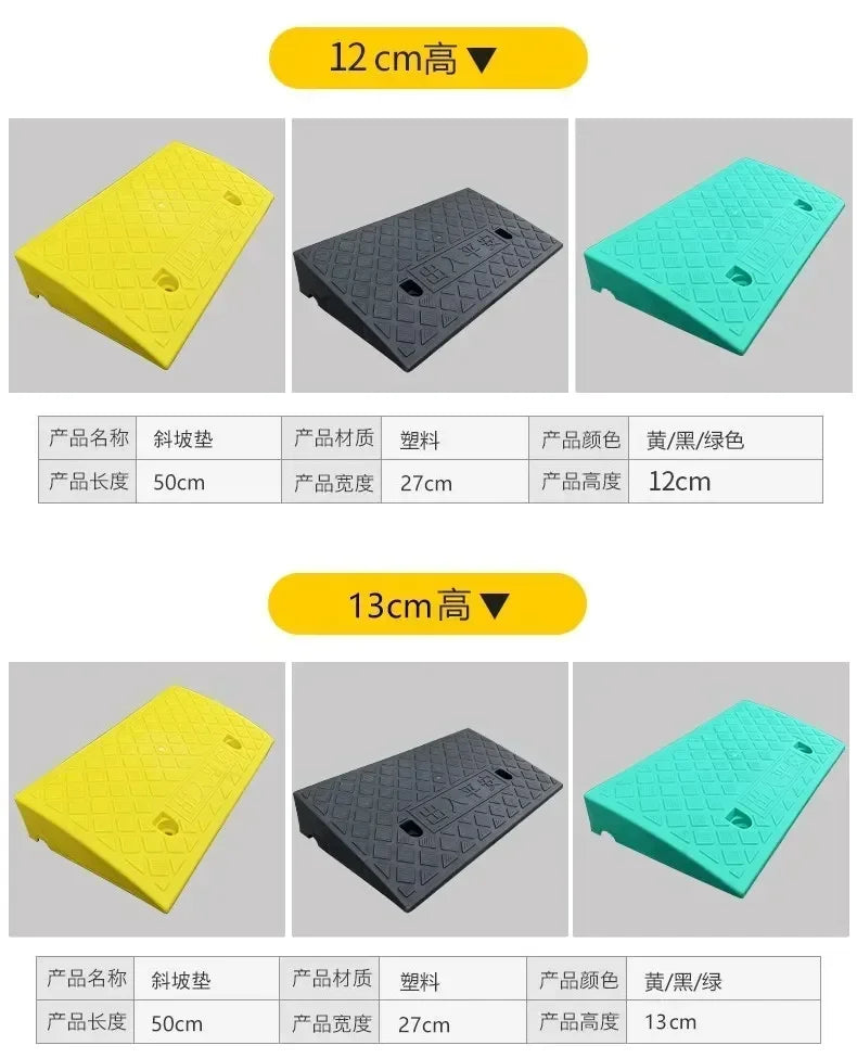 Plastic Threshold Ramp Rise Door Ramp Car Ramp Curb Ramp For For Loading Docks Garage Sidewalk Truck Scooter Bike Motorcycle And