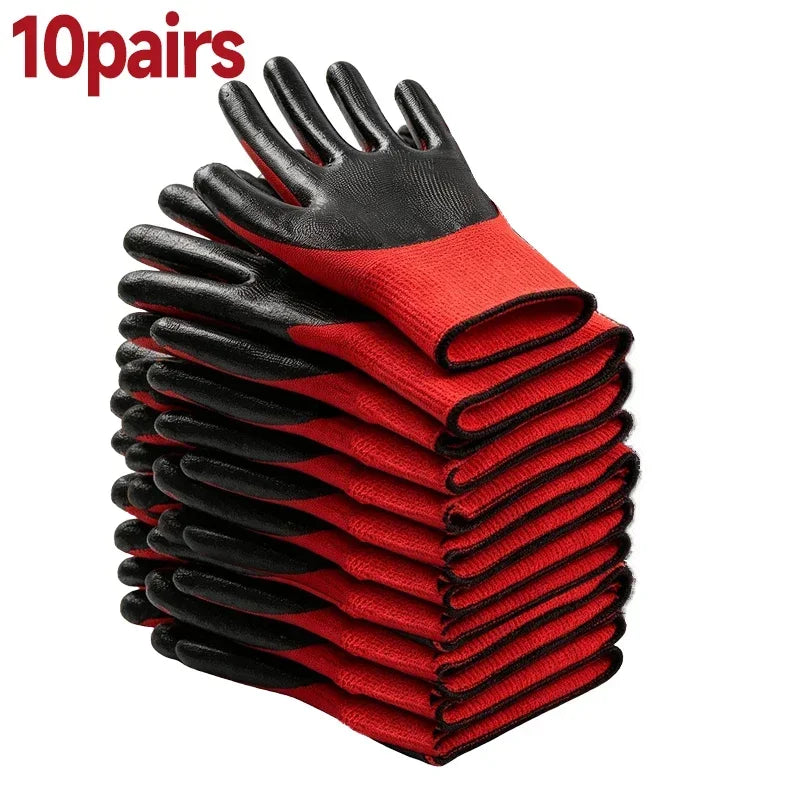 Anti Slip Wear-resistant Work Gloves Thick Latex Safety Work Gloves Palm Coated Gloves Gardening Mechanics Gardening Work Gloves