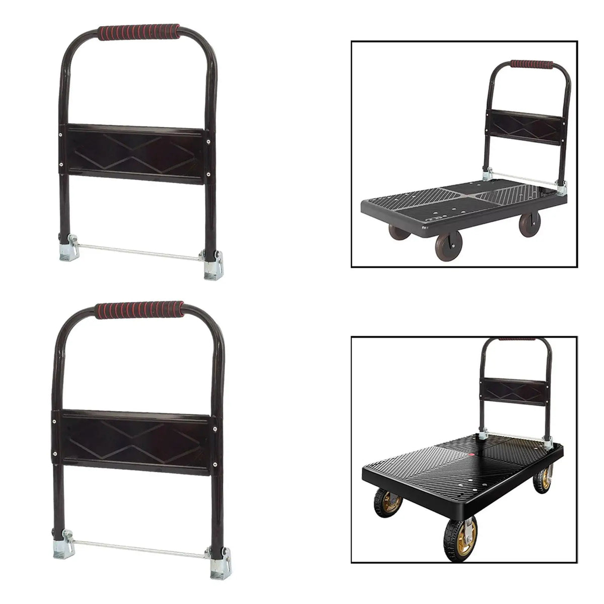 Flatbed Cart Handle ,Portable, Heavy Duty, Foldable Platform Truck Handle for Hand Moving Cart Warehouse Loading