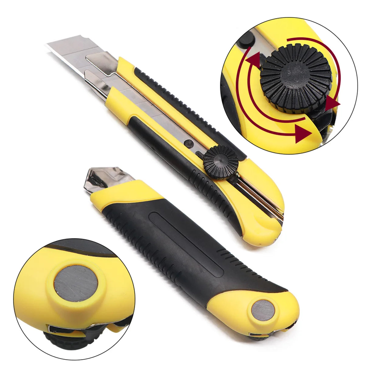 25mm Utility Knife SK5 Stainless Steel Blade Retractable Knife Box Cutter Snap-off Pocket Utility Knives DIY Art Outdoor TOVIA