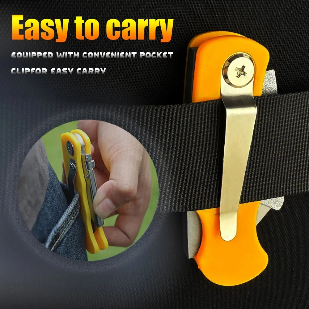 Utility Knife  Retractable Sharp Cut Heavy-duty Folding Knife Aluminum Plastic Handle Blade With Lock Portable Set