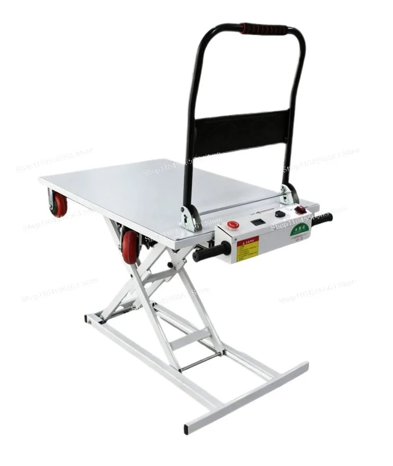 Electric Lift Trolley Electric Hydraulic Lift Portable Truck Handling Scissor Fork Mobile Flatbed Truck