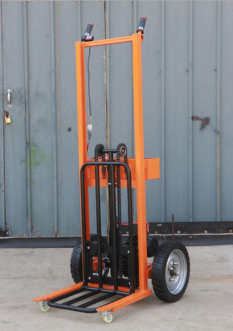 Logistics Warehouse Hand Truck Portable Warehouse Logistics Transport Truck Electric Hydraulic Lift Stacker Hand Trolley Cart