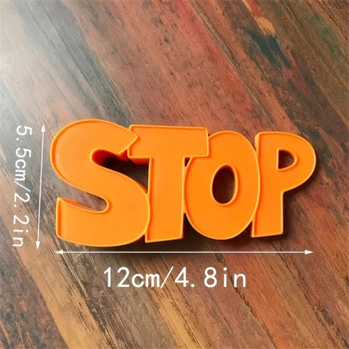1 Practical Household Door Stopper with English Letter Stop, Creative and Safe Silicone Door Stopper