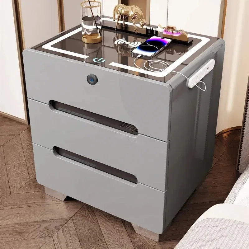 Smart Glasses Nightstand Organizers Design Design Unique Nightstand Bedroom Storage Mesitas De Noche Furniture Accessories