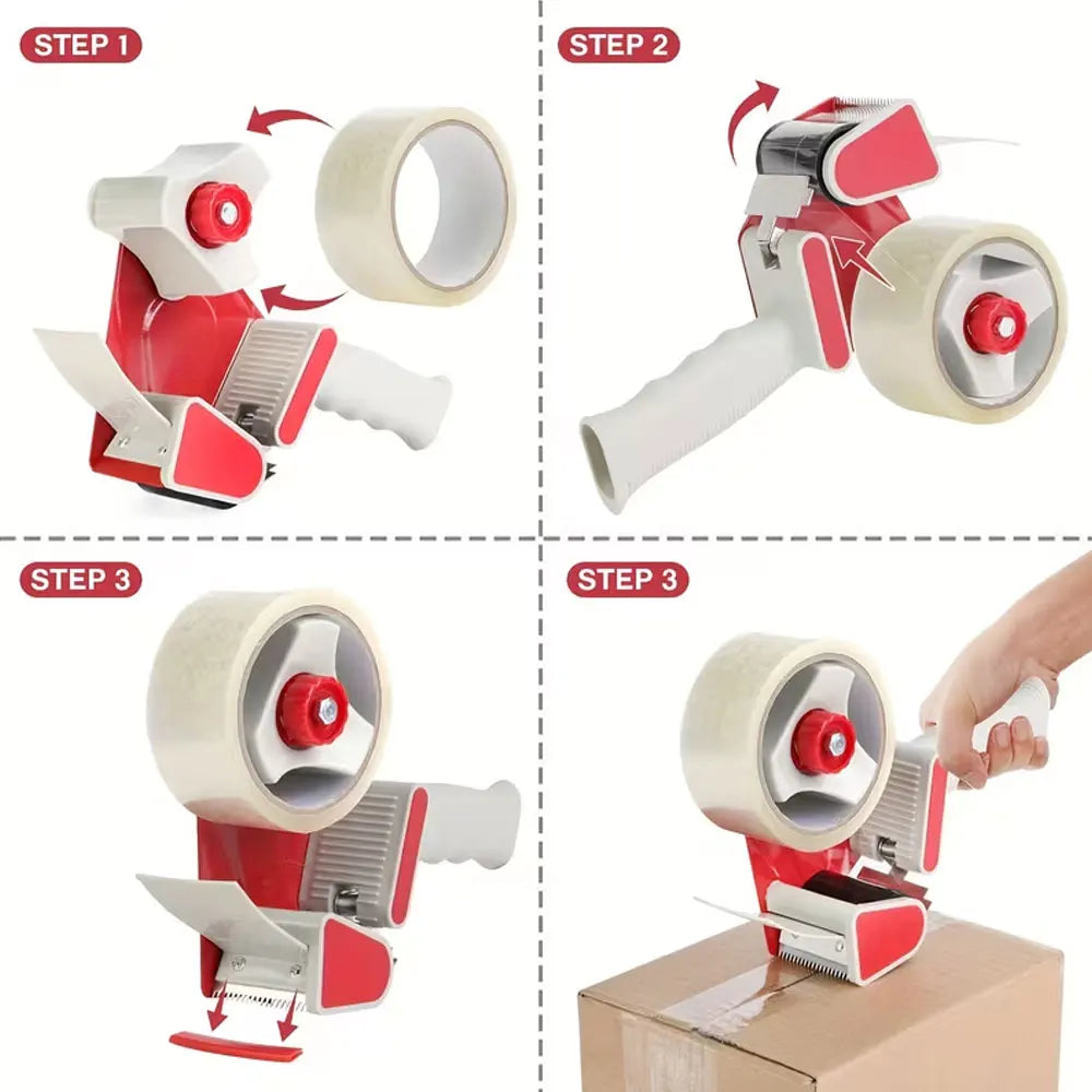 1pc Heavy-Duty Tape Dispenser, Handheld Semi-Automatic Tape Gun, Suitable for Moving and Sealing Cartons During Transportation.