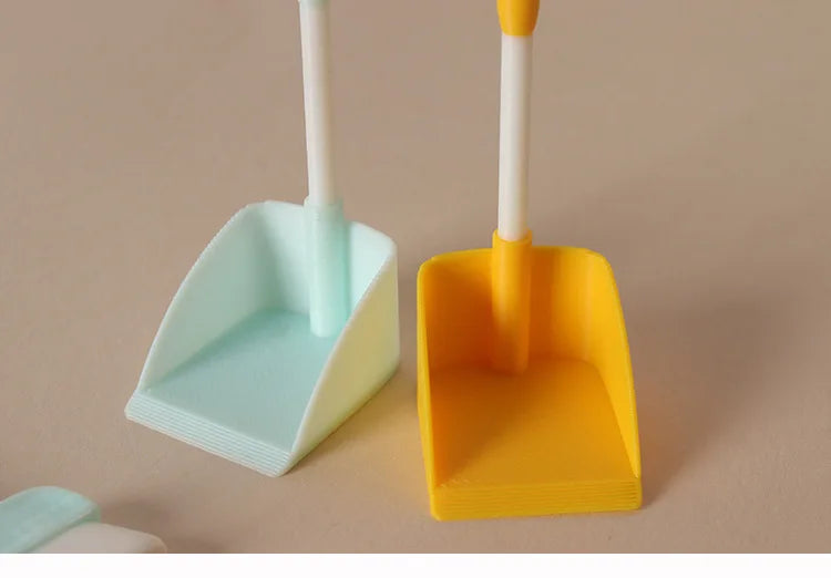 1:12 Dollhouse Mini Cleaning Tools Set Broom 1set Model Dustpan Simulation Scene Accessories Miniature Home Decor Decoration