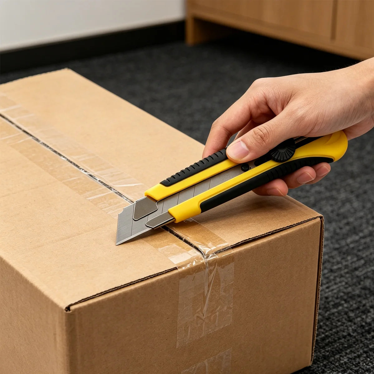 25mm Utility Knife SK5 Stainless Steel Blade Retractable Knife Box Cutter Snap-off Pocket Utility Knives DIY Art Outdoor TOVIA