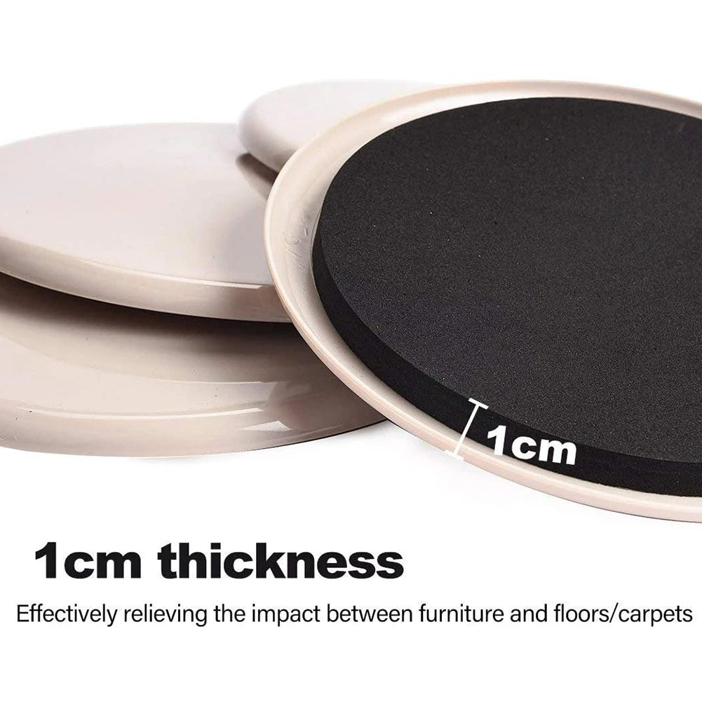 4Pc Furniture Sliders Leg Pads For Carpet Heavy Duty Furniture Slider Movers Gliders Moving Anti-abrasion Floor Protector Mat
