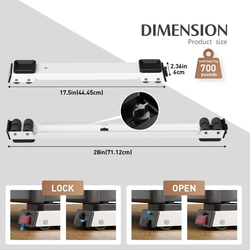 Set of 2 Heavy-Duty Furniture Dollies Featuring 24 Swivel Wheels for Easy Appliance Mobility