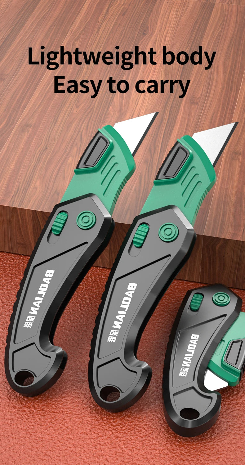 Foldable Art Knife Home Office-Specific Anti-Shock Labor-Saving Leather Carpet Cutting Knife Multi-Function Craft Knives