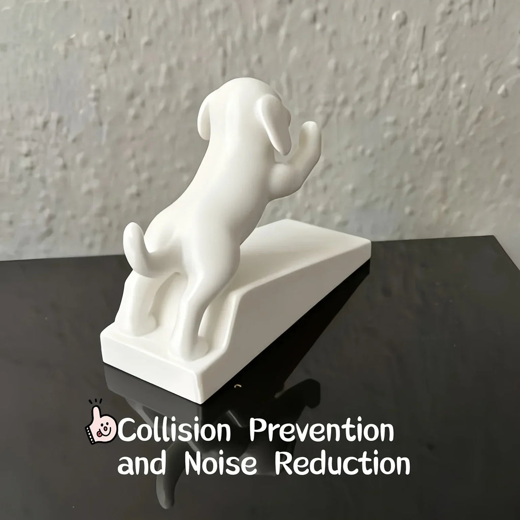 Cute Puppy Door Stopper, Thickened Anti-Collision, Noise-Reducing, Non-Slip Dog-Shaped Door Wedge for Floor-Standing Door Holder