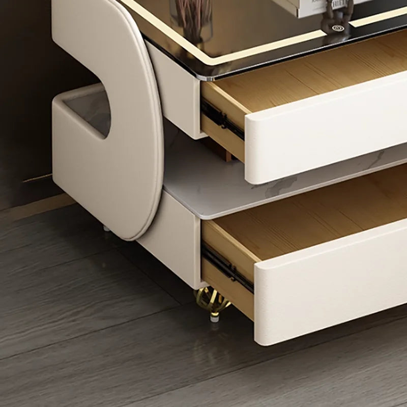 Modern Designer Nightstands With Lock Minimalist Premium Aesthetic Bedside Table Metal Legs Glamour Table De Nuit Furnitures