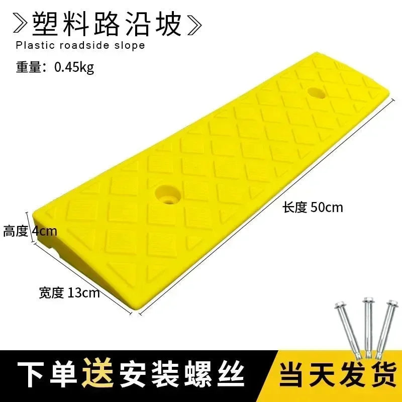 Plastic Threshold Ramp Rise Door Ramp Car Ramp Curb Ramp For For Loading Docks Garage Sidewalk Truck Scooter Bike Motorcycle And