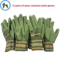 12 Pairs of Gardening Gloves, Safety Work Gloves, Maintenance Gloves, Wear-Resistant Rubber Gloves, Carpenter Maintenance Tools
