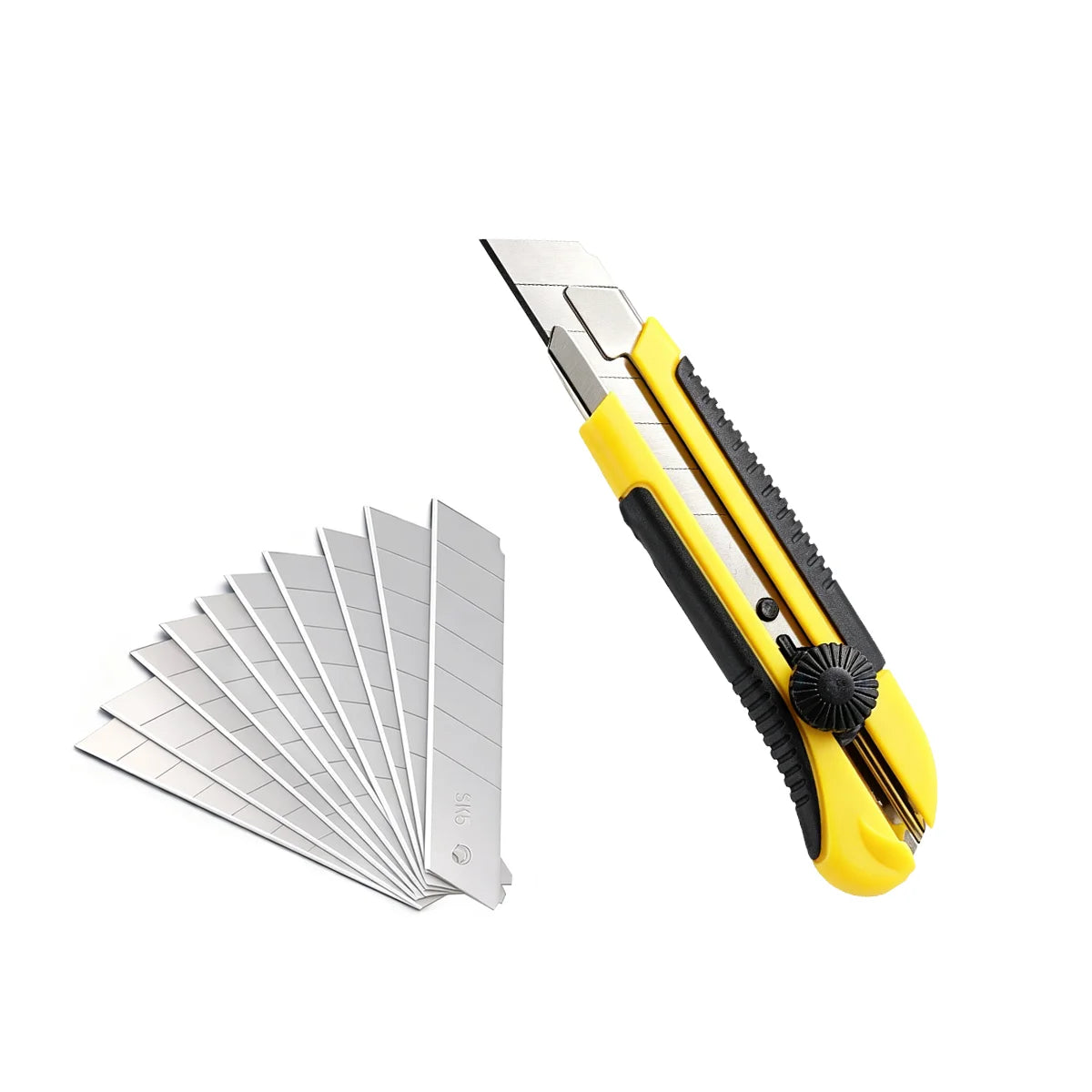 25mm Utility Knife SK5 Stainless Steel Blade Retractable Knife Box Cutter Snap-off Pocket Utility Knives DIY Art Outdoor TOVIA