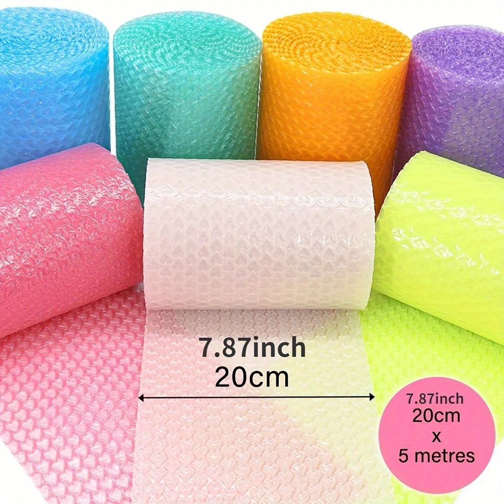 5m Bubble Buffer Packaging Roll, Heart-Shaped Design, Thick Shockproof and Fragile Packaging, Express Packaging Bubble Film