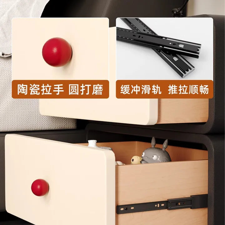 bedside table, bedroom bedside table, living room storage cabinet,  storage cabinet, installation-free storage side cab