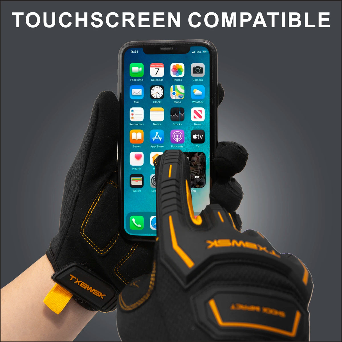 1Pair Work Gloves Men & Women, Utility Mechanic Working Gloves High Dexterity Touch Screen For Multipurpose,Excellent Grip