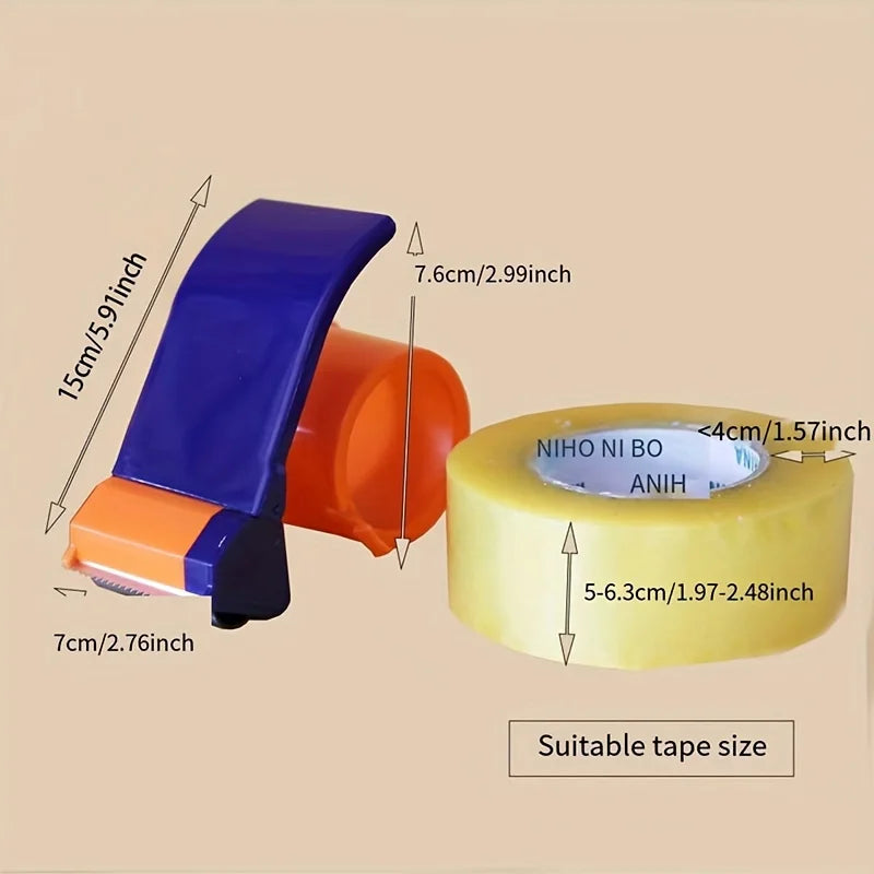1/2pcs Ergonomic Tape Dispenser & Cutter,Lightweight Portable Durable Manual Design with Built In Blade for Precise Cutting.