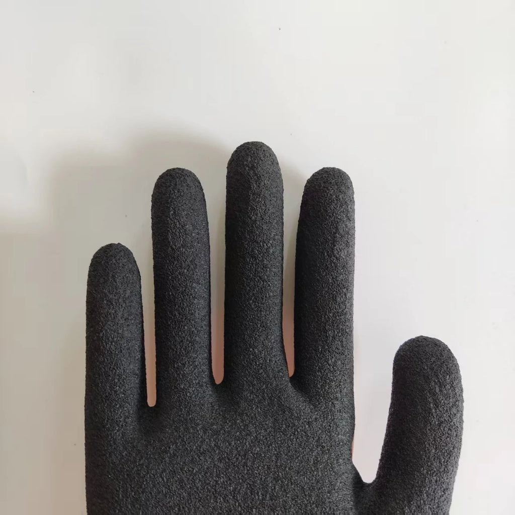 1 Pair Work Gloves Waterproof Rubber Non-Slip Double Coated Wear-Resistant Safety Gloves Construction Gardening Mechanics