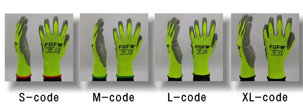 10 Pairs PU Coated Work Gloves - Lightweight, Durable Safety Gloves EN 388/ISO20471 Certified, Sizes S/M/L/XL
