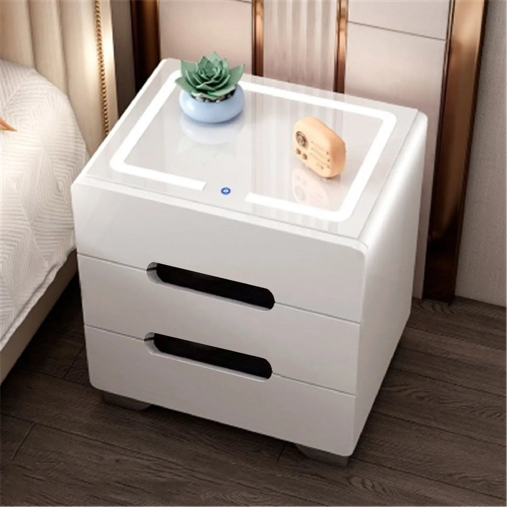 Smart Glasses Nightstand Organizers Design Design Unique Nightstand Bedroom Storage Mesitas De Noche Furniture Accessories
