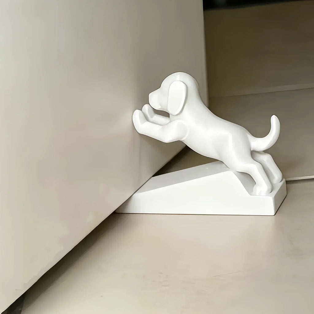 Cute Puppy Door Stopper, Thickened Anti-Collision, Noise-Reducing, Non-Slip Dog-Shaped Door Wedge for Floor-Standing Door Holder